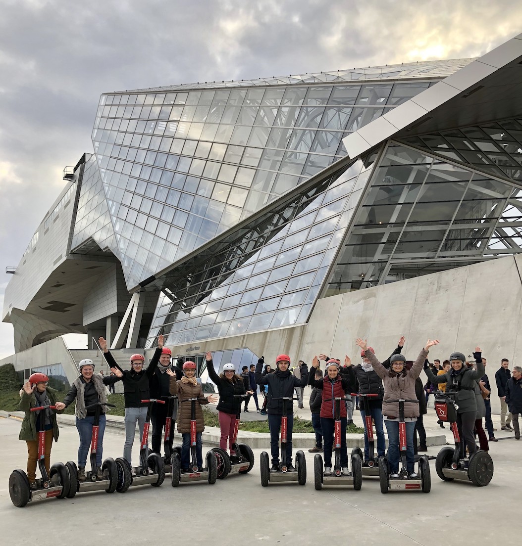 ComhiC visite guidée Lyon gyropode Segway et vélo électrique quartier Confluence
